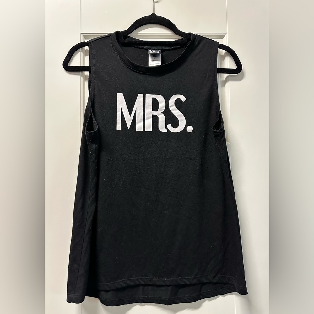 Boxercraft Black Muscle Tee with White 'MRS.' Print
